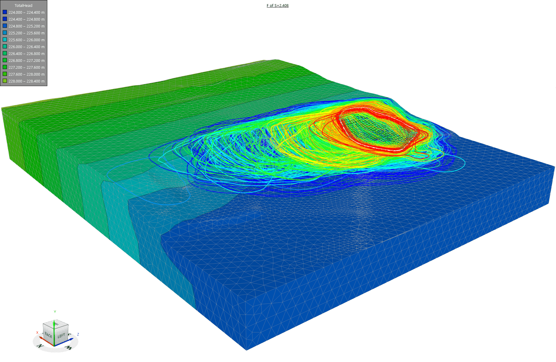 GeoStudio 3D：渗流场与三维滑面搜索