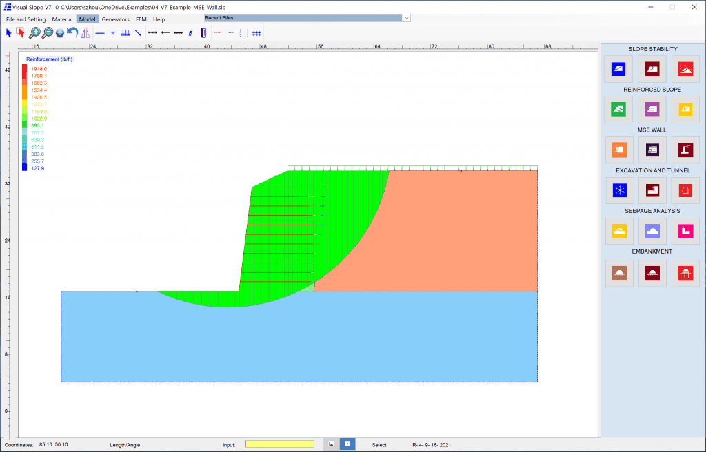 Visual Slope MSE:单级加筋土挡墙